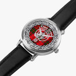 Scottish Grant Clan Tartan Crest Badge Silver Automatic Watch Size 46mm