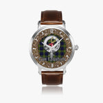 Scottish Colquhoun Celtic Circle Silver Automatic Watch Size 46mm