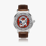 Butter Scottish Clan Tartan Crest Badge Silver Automatic Watch Size 46mm