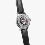 Macdonalds Of Donald Scottish Clan Tartan Crest Badge Silver Automatic Watch Size 46mm