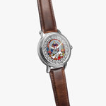 Ogilvie Scottish Clan Tartan Crest Badge Silver Automatic Watch Size 46mm