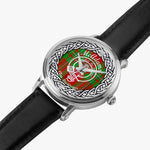 McAdams surname last name Scottish Clan tartan badge crest Silver Automatic Watch Size 46mm