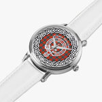 Scottish Sinclair Clan Tartan Crest Badge Silver Automatic Watch Size 46mm
