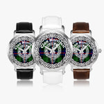 Morrison Morden Clan Tartan Crest Badge Silver Automatic Watch Size 46mm