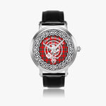 Scottish Binning Clan Tartan Crest Badge Silver Automatic Watch Size 46mm