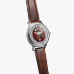 Belshes Scottish Clan Tartan Crest Badge Silver Automatic Watch Size 46mm