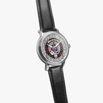 Beaton Scottish Clan Tartan Crest Badge Silver Automatic Watch Size 46mm
