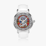 Drummond Scottish Clan Tartan Crest Badge Silver Automatic Watch Size 46mm