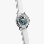 Ralston Scottish Clan Tartan Crest Badge Silver Automatic Watch Size 46mm
