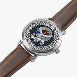 Graham Scottish Clan Tartan Crest Badge Silver Automatic Watch Size 46mm