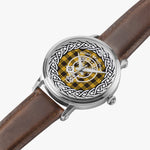 Scottish Macleod Clan Tartan Crest Badge Silver Automatic Watch Size 46mm