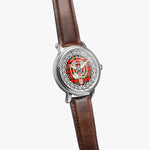 Scottish MacGill Clan Tartan Crest Badge Silver Automatic Watch Size 46mm