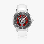 Clan Wallace Crest & Tartan Knot Sterling Silver Unisex Automatic Watch (Silver) Size 46mm