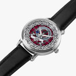 Little Scottish Clan Tartan Crest Badge Silver Automatic Watch Size 46mm