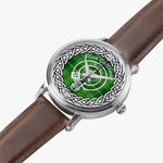 Scottish Galloway Clan Tartan Crest Badge Silver Automatic Watch Size 46mm