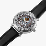 Borthwick Scottish Clan Tartan Crest Badge Silver Automatic Watch Size 46mm