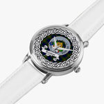 Dundas Scottish Clan Tartan Crest Badge Silver Automatic Watch Size 46mm