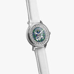 Morrison Scottish Clan Tartan Crest Badge Silver Automatic Watch Size 46mm