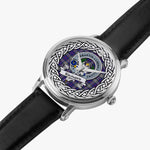 Kinnaird Scottish Clan Tartan Crest Badge Silver Automatic Watch Size 46mm