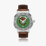Currie Scottish Clan Tartan Crest Badge Silver Automatic Watch Size 46mm