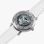 Scottish Kennedy Clan Tartan Crest Badge Silver Automatic Watch Size 46mm