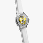 Scottish Barclay Clan Tartan Crest Badge Silver Automatic Watch Size 46mm