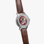 Ruthven Scottish Clan Tartan Crest Badge Silver Automatic Watch Size 46mm