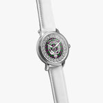 Scottish Logan Clan Tartan Crest Badge Silver Automatic Watch Size 46mm