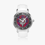 Clan Hamilton Crest & Tartan Knot Sterling Silver Unisex Automatic Watch (Silver) Size 46mm