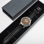 Scottish Gibson Celtic Circle Silver Automatic Watch Size 46mm