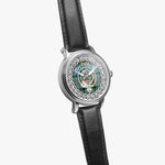Caldwell Scottish Clan Tartan Crest Badge Silver Automatic Watch Size 46mm
