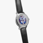 Eliott Scottish Clan Tartan Crest Badge Silver Automatic Watch Size 46mm
