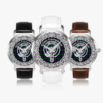 Campbell Of Cawdor Modern Clan Tartan Crest Badge Silver Automatic Watch Size 46mm