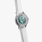 Scottish Gordon Ancient Clan Tartan Crest Badge Silver Automatic Watch Size 46mm