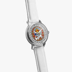Chattan Scottish Clan Tartan Crest Badge Silver Automatic Watch Size 46mm