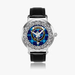 McKerrell  Scottish Clan Tartan Crest Badge Silver Automatic Watch Size 46mm