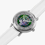 Tait Scottish Clan Tartan Crest Badge Silver Automatic Watch Size 46mm