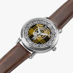Scottish MacLeod Ancient Clan Tartan Crest Badge Silver Automatic Watch Size 46mm