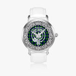 Scottish Bannerman Clan Tartan Crest Badge Silver Automatic Watch Size 46mm