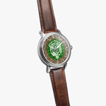 Boyle Clan Tartan Crest Badge Silver Automatic Watch Size 46mm