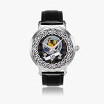 Lyle Scottish Clan Tartan Crest Badge Silver Automatic Watch Size 46mm