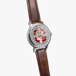 Scottish Macfie Clan Tartan Crest Badge Silver Automatic Watch Size 46mm