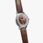 Stewart (Stuart) of Bute Scottish Clan Tartan Crest Badge Silver Automatic Watch Size 46mm