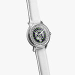 Scottish Macdonnell Of Glengarry Clan Tartan Crest Badge Silver Automatic Watch Size 46mm
