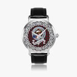 Fotheringham Scottish Clan Tartan Crest Badge Silver Automatic Watch Size 46mm