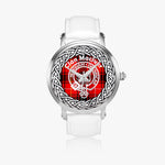 MacIver Scottish Clan Tartan Badge Crest Silver Automatic Watch Size 46mm