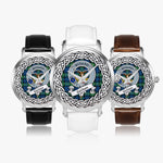 Gordon Scottish Clan Tartan Crest Badge Silver Automatic Watch Size 46mm