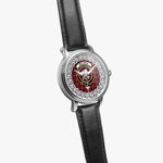 Belshes Scottish Clan Tartan Crest Badge Silver Automatic Watch Size 46mm
