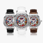 Ogilvie Scottish Clan Tartan Crest Badge Silver Automatic Watch Size 46mm