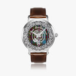 MacAndrew Scottish Clan Tartan Crest Badge Silver Automatic Watch Size 46mm